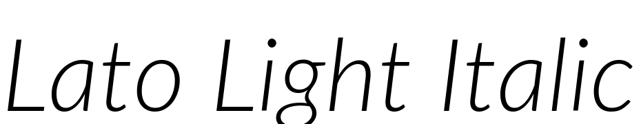 Lato Light Italic Yazı tipi ücretsiz indir